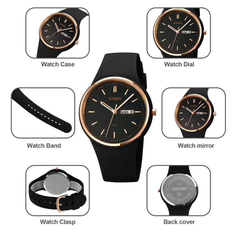 SKMEI 1747 Simple Bar scale Dial Silicone Strap Quartz Watch for Ladies(White) - free shipping - PMC TechLife - Order now!