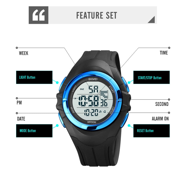 SKMEI 1790 Triplicate Round LED Dual Time Digital Display Luminous Electronic Watch for Men(Gold Black) - free shipping - PMC TechLife - Order now!