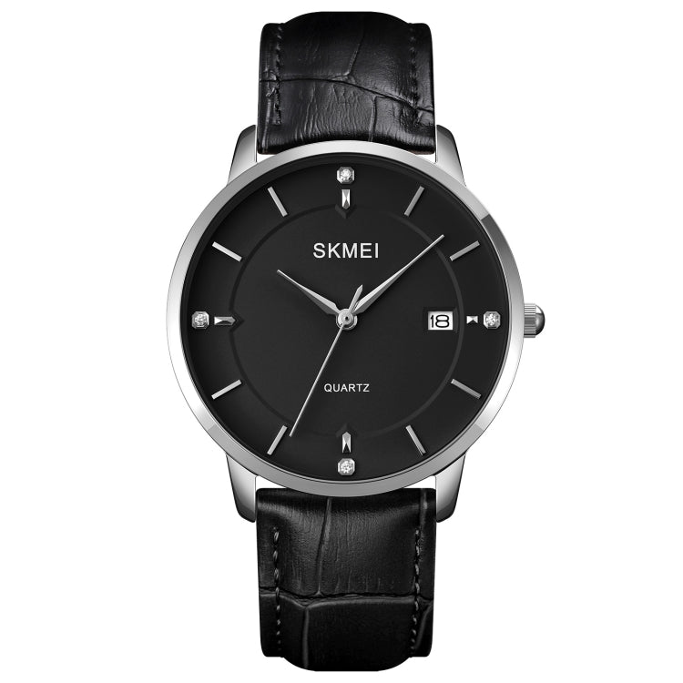 SKMEI 1801 Men Casual Calendar Quartz Watch(Silver Black) - free shipping - PMC TechLife - Order now!