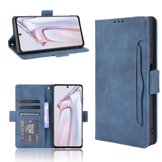 For Blackview A100 Skin Feel Calf Pattern Horizontal Flip Leather Case with Holder & Card Slots & Photo Frame(Blue) - More Brand by PMC Jewellery | Online Shopping South Africa | PMC Jewellery | Buy Now Pay Later Mobicred