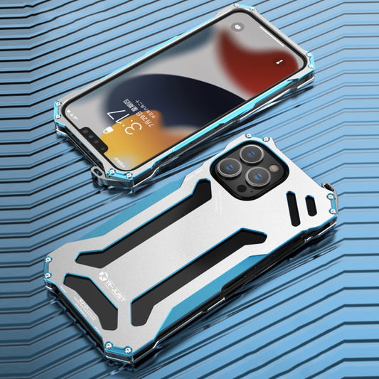 For iPhone 13 Pro Max R-JUST Shockproof Armor Metal Protective Case (Blue) - iPhone 13 Pro Max Cases by R-JUST | Online Shopping South Africa | PMC Jewellery