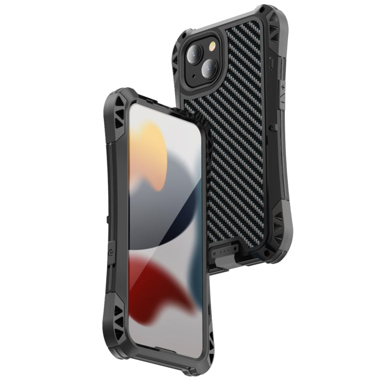 For iPhone 13 mini R-JUST AMIRA Shockproof Dustproof Waterproof Metal Protective Case (Black) - iPhone 13 mini Cases by R-JUST | Online Shopping South Africa | PMC TechLife | Buy Now Pay Later Mobicred