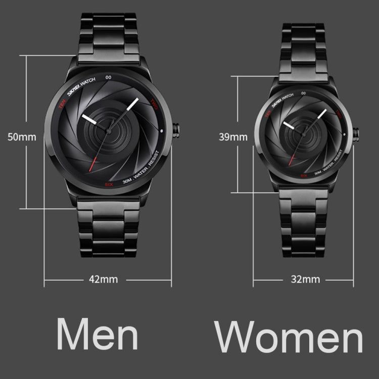 SKMEI 9210 Ladies Business Watch Simple 3D Dial Quartz Watch(Silver Blue) - free shipping - PMC TechLife - Order now!