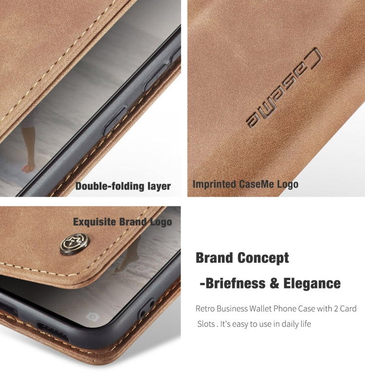 CaseMe 013 Multifunctional Horizontal Flip Leather Case with Holder & Card Slot & Wallet For Huawei P50(Brown) - Huawei Cases by CaseMe | Online Shopping South Africa | PMC Jewellery | Buy Now Pay Later Mobicred