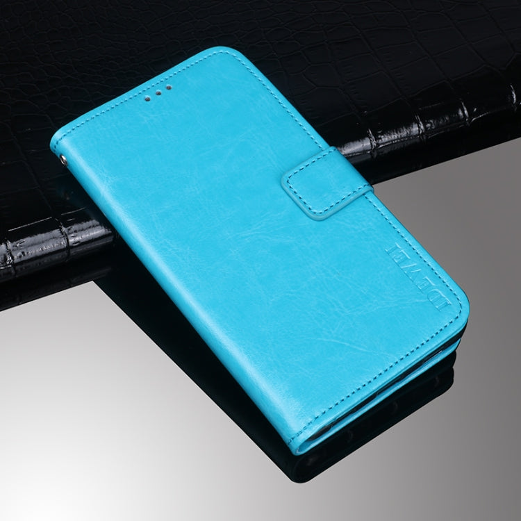 idewei Crazy Horse Texture Horizontal Flip Leather Case with Holder & Card Slots & Wallet For Doogee S97 Pro(Sky Blue) - More Brand by idewei | Online Shopping South Africa | PMC Jewellery | Buy Now Pay Later Mobicred