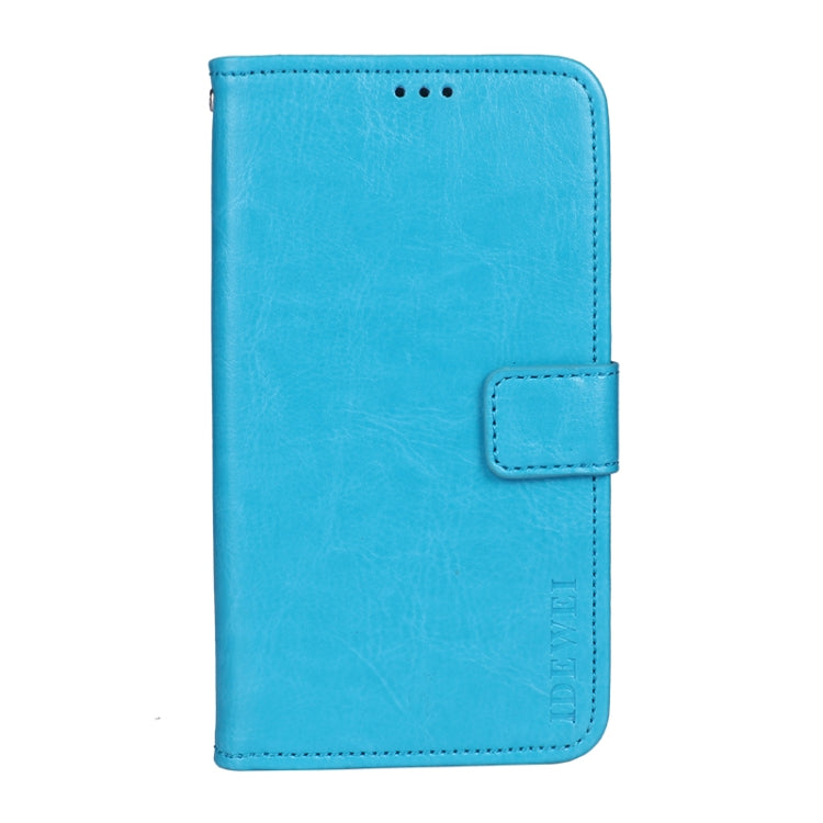 idewei Crazy Horse Texture Horizontal Flip Leather Case with Holder & Card Slots & Wallet For Oukitel C21 Pro(Sky Blue) - free shipping - PMC Jewellery - Order now!