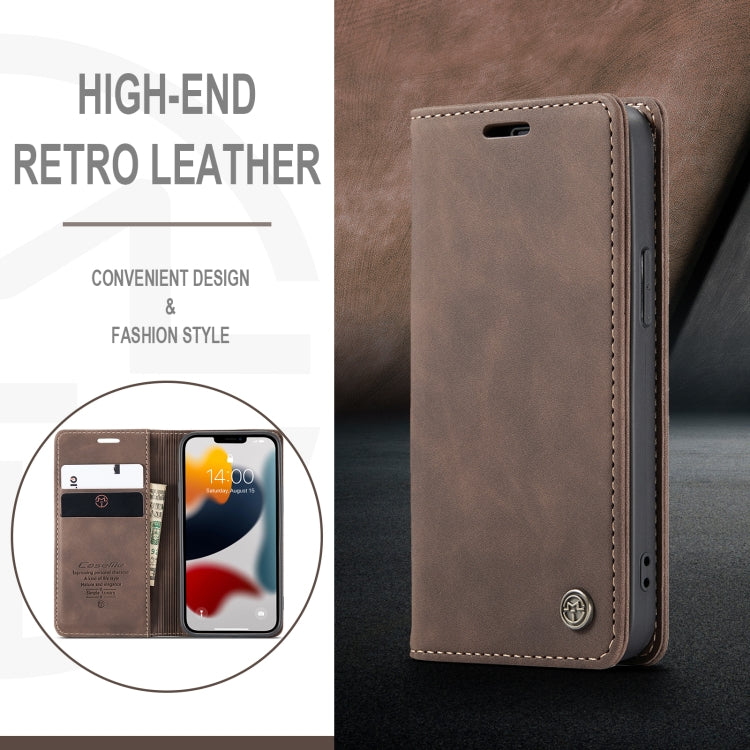 For iPhone 13 mini CaseMe-013 Multifunctional Retro Frosted Horizontal Flip Leather Case with Card Slot & Holder & Wallet (Coffee) - iPhone 13 mini Cases by CaseMe | Online Shopping South Africa | PMC Jewellery | Buy Now Pay Later Mobicred