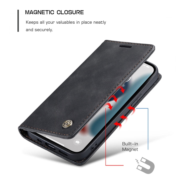 For iPhone 13 Pro CaseMe-013 Multifunctional Retro Frosted Horizontal Flip Leather Case with Card Slot & Holder & Wallet (Black) - iPhone 13 Pro Cases by CaseMe | Online Shopping South Africa | PMC Jewellery | Buy Now Pay Later Mobicred