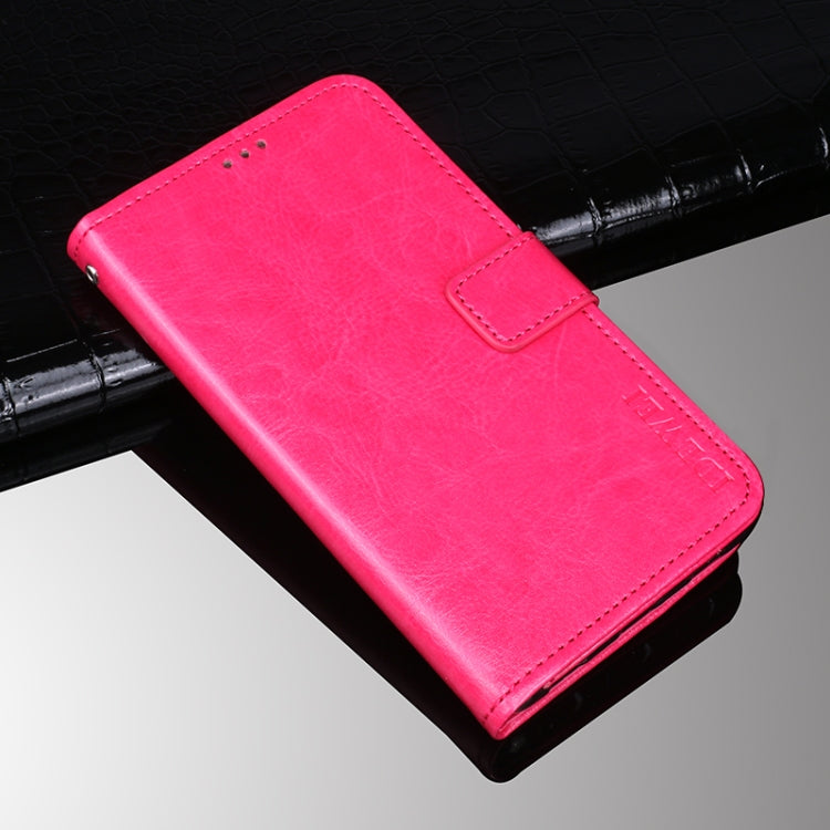 idewei Crazy Horse Texture Horizontal Flip Leather Case with Holder & Card Slots & Wallet For Tecno Spark 7P(Rose Red) - Tecno Cases by idewei | Online Shopping South Africa | PMC TechLife | Buy Now Pay Later Mobicred