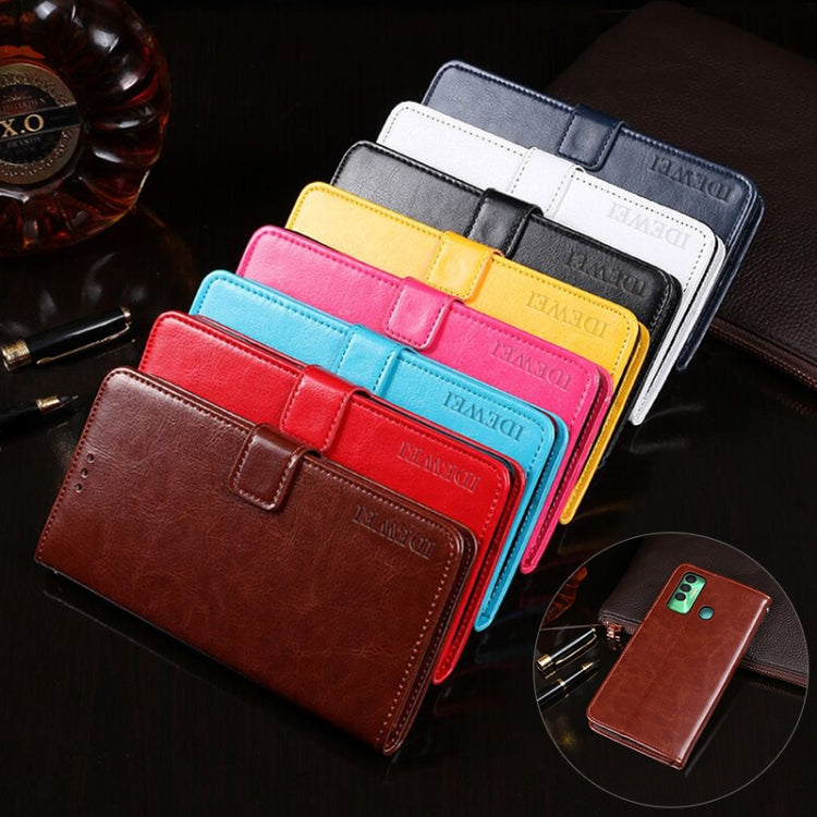 idewei Crazy Horse Texture Horizontal Flip Leather Case with Holder & Card Slots & Wallet For Tecno Spark 7P(White) - free shipping - PMC TechLife - Order now!