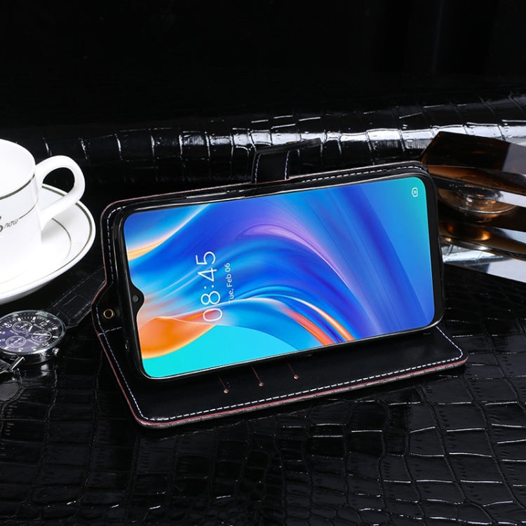 For Tecno Spark 7P idewei Crocodile Texture Horizontal Flip Leather Case with Holder & Card Slots & Wallet(Black) - free shipping - PMC TechLife - Order now!