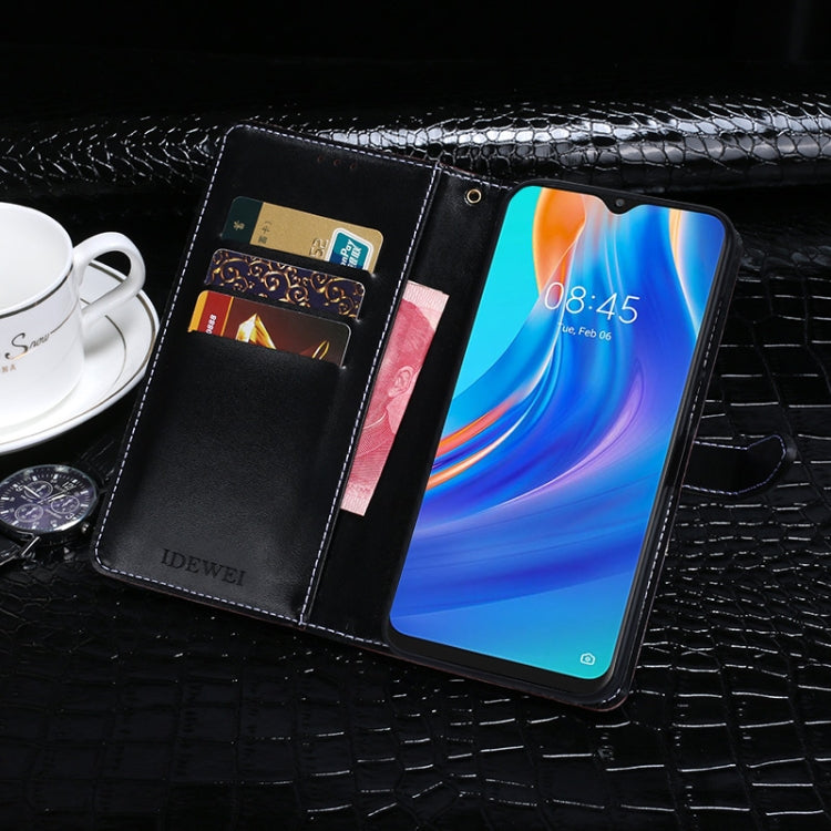 For Tecno Spark 7P idewei Crocodile Texture Horizontal Flip Leather Case with Holder & Card Slots & Wallet(Black) - free shipping - PMC TechLife - Order now!