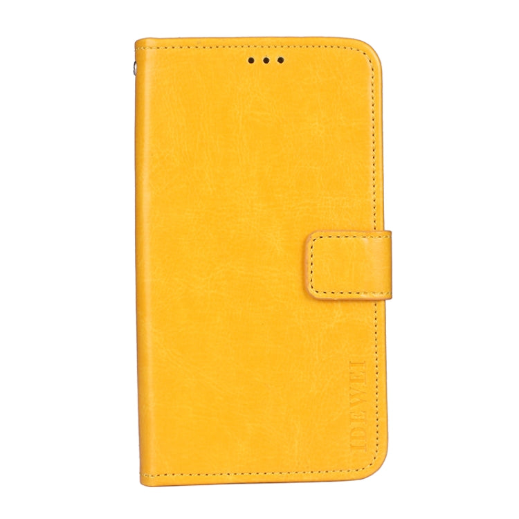 idewei Crazy Horse Texture Horizontal Flip Leather Case with Holder & Card Slots & Wallet For Doogee N40 Pro(Yellow) - More Brand by idewei | Online Shopping South Africa | PMC TechLife | Buy Now Pay Later Mobicred