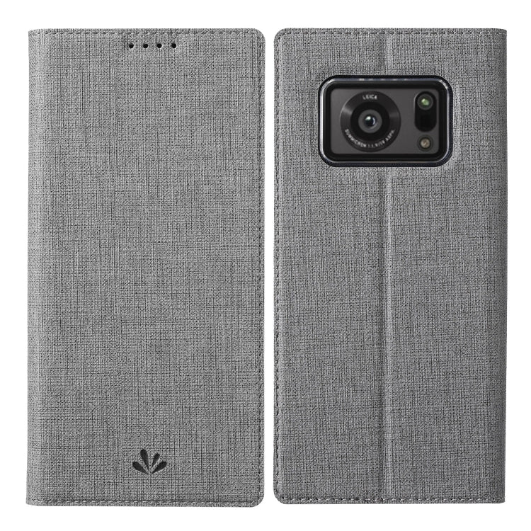 For Sharp Aquos R6 ViLi DMX Series Shockproof TPU + PU Leather Magnetic Attraction Horizontal Flip Case with Card Slot & Holder(Grey) - More Brand by ViLi | Online Shopping South Africa | PMC Jewellery | Buy Now Pay Later Mobicred