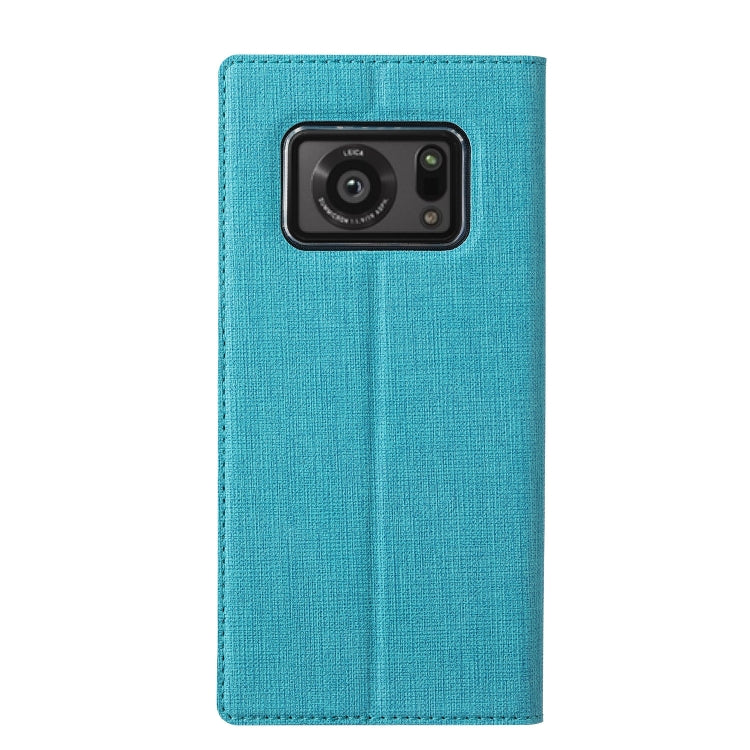 For Sharp Aquos R6 ViLi DMX Series Shockproof TPU + PU Leather Magnetic Attraction Horizontal Flip Case with Card Slot & Holder(Blue) - More Brand by ViLi | Online Shopping South Africa | PMC Jewellery | Buy Now Pay Later Mobicred