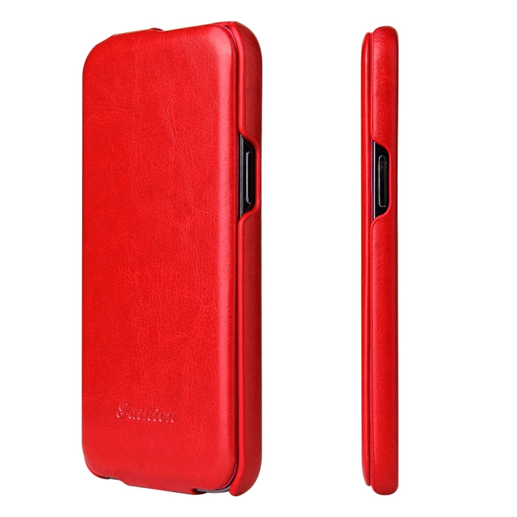 For iPhone 13 Pro Fierre Shann Retro Oil Wax Texture Vertical Flip PU Leather Case (Red) - iPhone 13 Pro Cases by FIERRE SHANN | Online Shopping South Africa | PMC TechLife | Buy Now Pay Later Mobicred