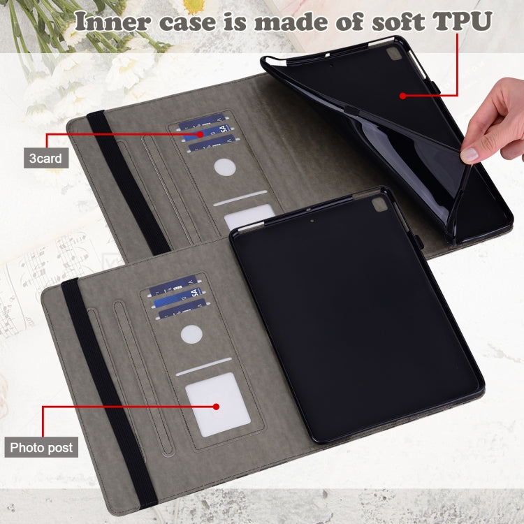 For Lenovo Tab P11 2020 / P11 Plus 2021 Tree & Deer Pattern Pressed Printing Horizontal Flip PU Leather Case with Holder & Card Slots(Grey) - Lenovo by PMC TechLife | Online Shopping South Africa | PMC TechLife | Buy Now Pay Later Mobicred