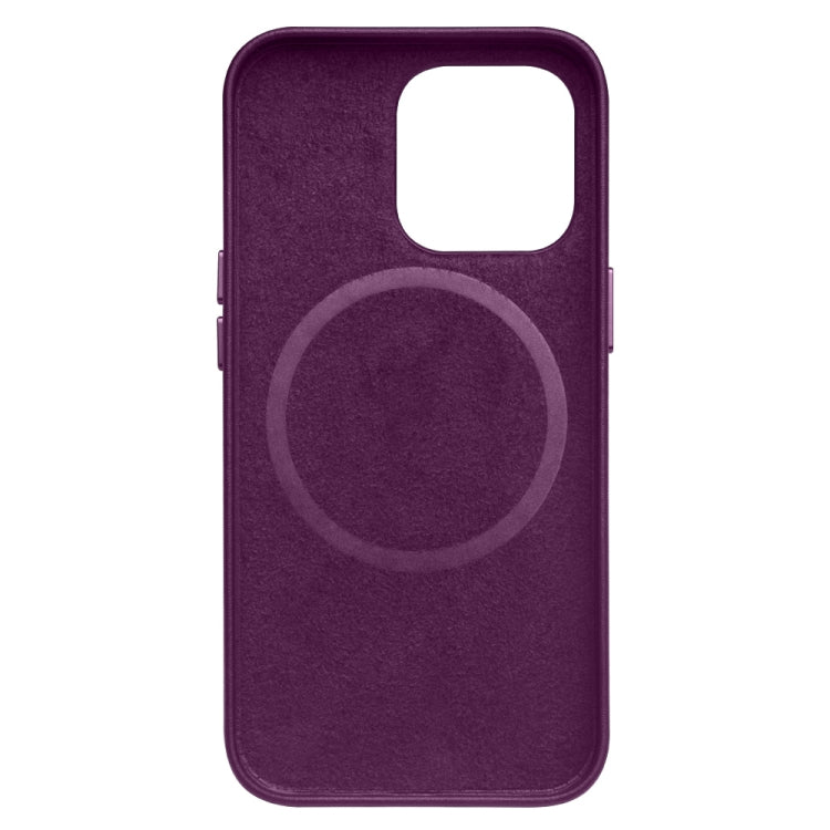 For iPhone 13 mini QIALINO Nappa Cowhide MagSafe Magnetic Protective Case (Purple Crystal) - free shipping - PMC Jewellery - Order now!