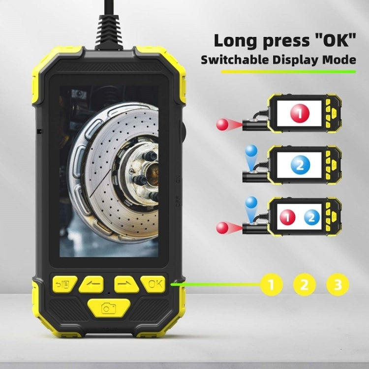 Y19 7.9mm Dual Lens Hand-held Hard-wire Endoscope with 4.3-inch IPS Color LCD Screen, Cable Length:2m(Yellow) -  by PMC TechLife | Online Shopping South Africa | PMC TechLife | Buy Now Pay Later Mobicred