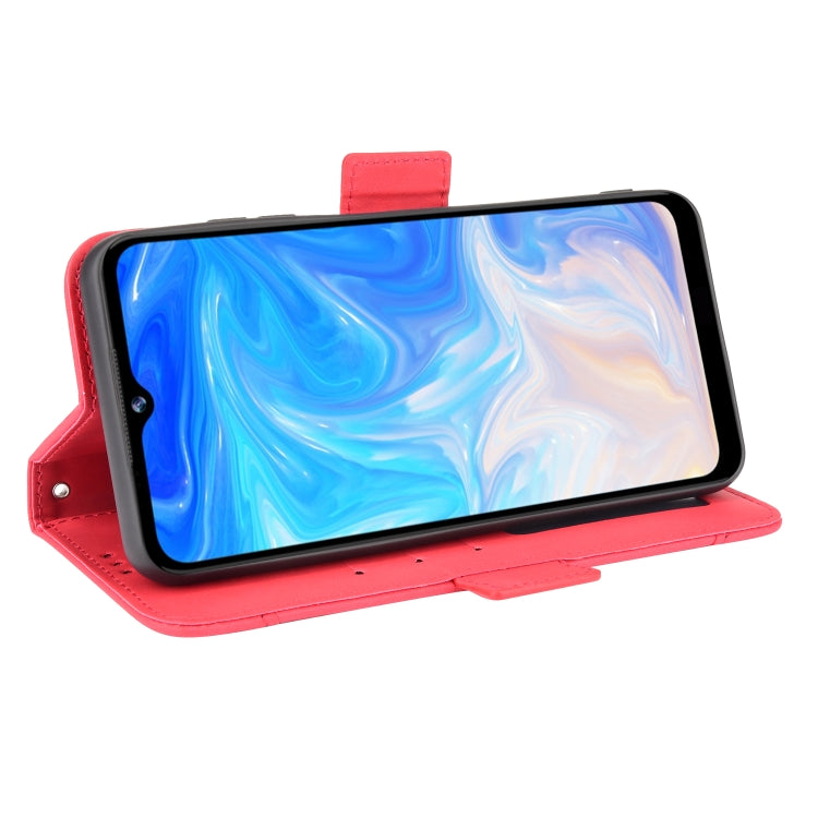 For Doogee N40 Pro Skin Feel Calf Pattern Horizontal Flip Leather Case with Holder & Card Slots & Photo Frame(Red) - free shipping - PMC TechLife - Order now!