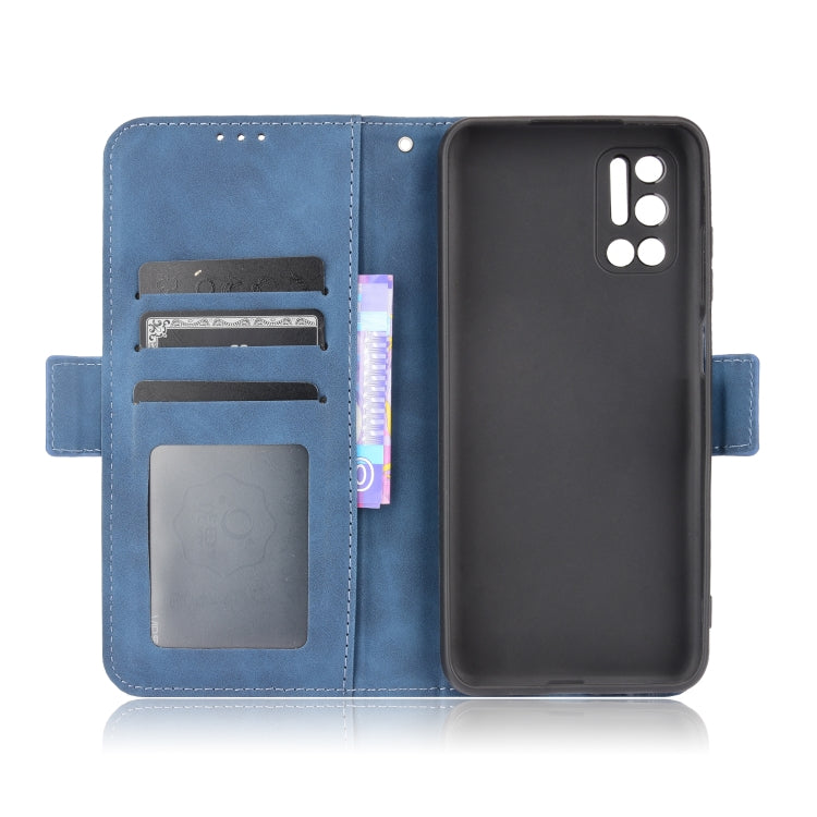 For Doogee N40 Pro Skin Feel Calf Pattern Horizontal Flip Leather Case with Holder & Card Slots & Photo Frame(Blue) - More Brand by PMC TechLife | Online Shopping South Africa | PMC TechLife | Buy Now Pay Later Mobicred