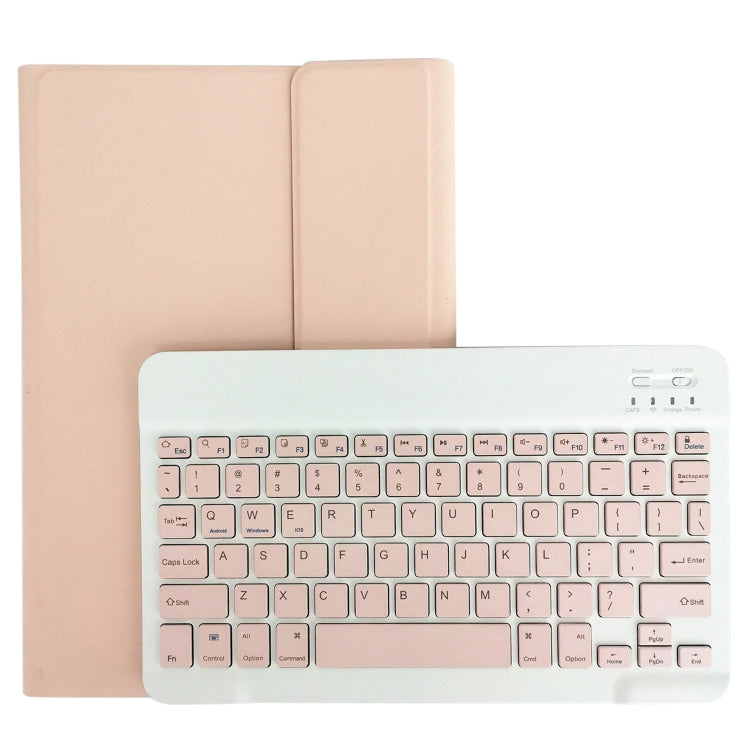 For Lenovo Pad Tab P11 Pro 11.5 inch TB-J706F LX115 Solid Color Detachable Square Keycap Bluetooth Keyboard Leather Tablet Case with Stand(Pink) - Lenovo Keyboard by PMC TechLife | Online Shopping South Africa | PMC TechLife