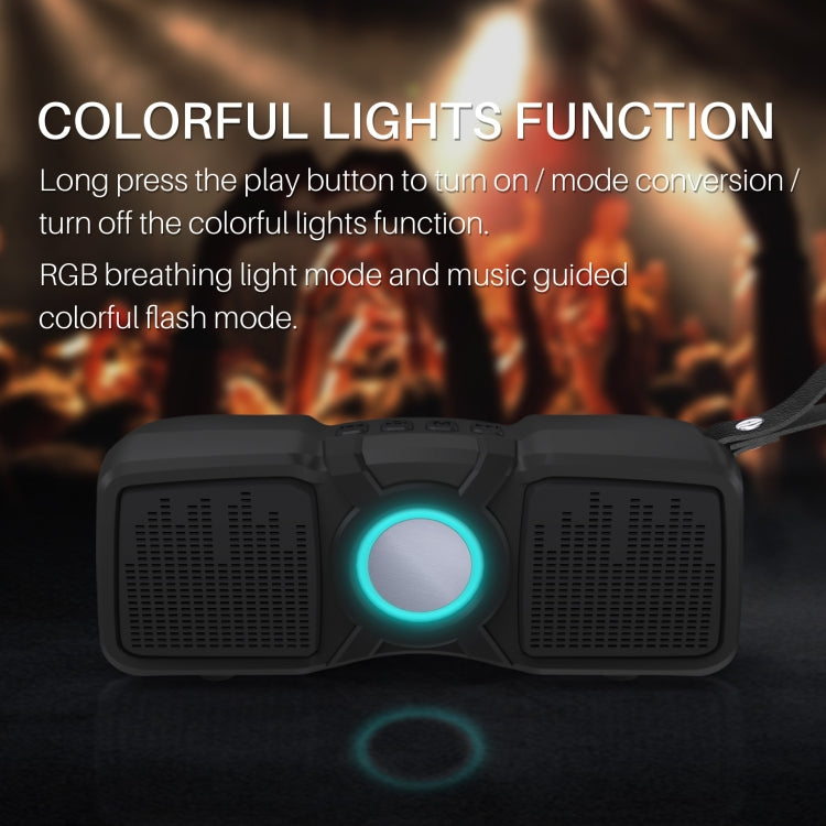 New Rixing NR-9011 Bluetooth 5.0 Portable Outdoor Wireless Bluetooth Speaker(Black) - Desktop Speaker by NewRixing | Online Shopping South Africa | PMC Jewellery | Buy Now Pay Later Mobicred