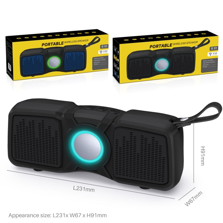 New Rixing NR-9011 Bluetooth 5.0 Portable Outdoor Wireless Bluetooth Speaker(Blue) - free shipping - PMC Jewellery - Order now!