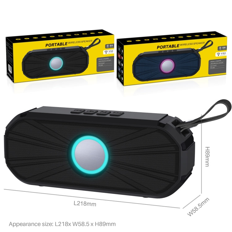 New Rixing NR-9012 Bluetooth 5.0 Portable Outdoor Wireless Bluetooth Speaker(Black) - free shipping - PMC Jewellery - Order now!