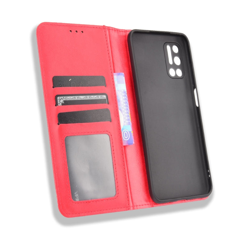 For Doogee N40 Pro Magnetic Buckle Retro Pattern Horizontal Flip Leather Case with Holder & Card Slot & Wallet(Red) - More Brand by PMC Jewellery | Online Shopping South Africa | PMC Jewellery | Buy Now Pay Later Mobicred