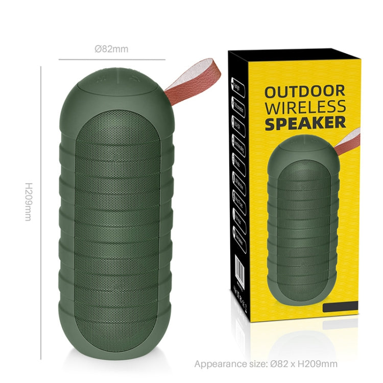 NewRixing NR-3025 TWS Outdoor Portable Splashproof Bluetooth Speaker with Flashlight Function(Black) - free shipping - PMC Jewellery - Order now!