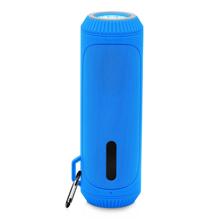 NewRixing NR-4016A TWS Outdoor Splashproof Bluetooth Speaker with Carabiner Handle & SOS Flashlight(Blue) - Desktop Speaker by NewRixing | Online Shopping South Africa | PMC Jewellery | Buy Now Pay Later Mobicred