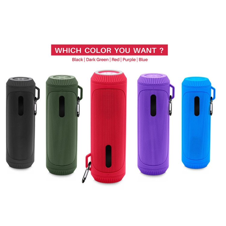 NewRixing NR-4016A TWS Outdoor Splashproof Bluetooth Speaker with Carabiner Handle & SOS Flashlight(Blue) - Desktop Speaker by NewRixing | Online Shopping South Africa | PMC Jewellery | Buy Now Pay Later Mobicred