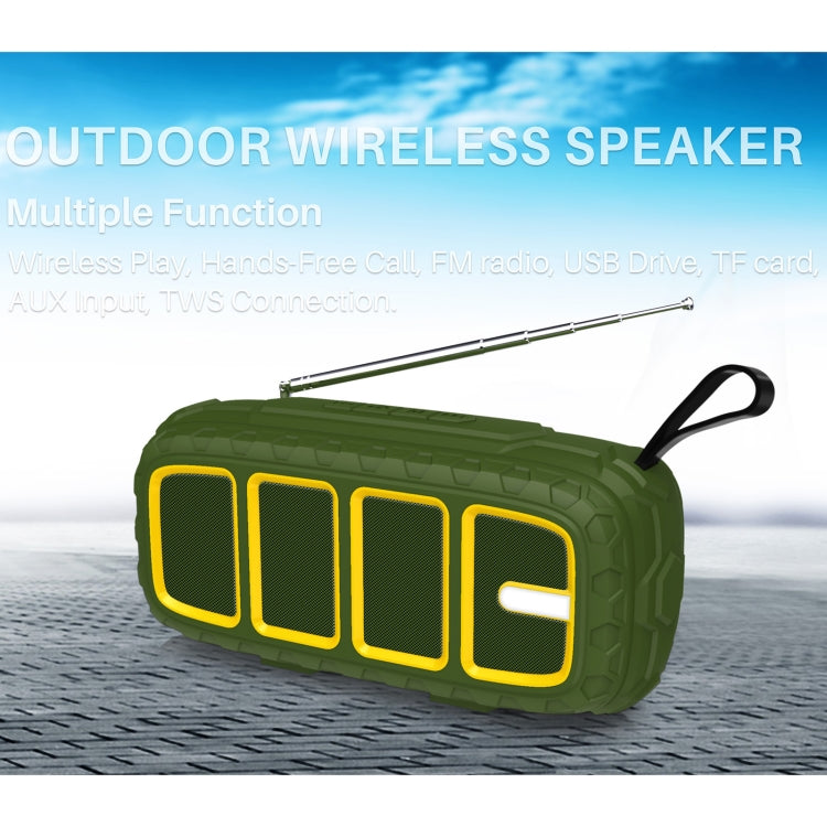 NewRixing NR-5018FM Outdoor Portable Bluetooth Speaker with Antenna, Support Hands-free Call / TF Card / FM / U Disk(Red+Black) - Desktop Speaker by NewRixing | Online Shopping South Africa | PMC Jewellery | Buy Now Pay Later Mobicred