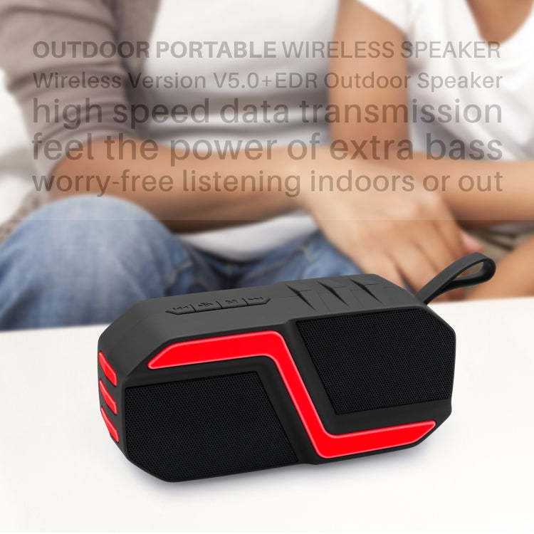 NewRixing NR-5019 Outdoor Portable Bluetooth Speaker, Support Hands-free Call / TF Card / FM / U Disk(Blue) - free shipping - PMC Jewellery - Order now!