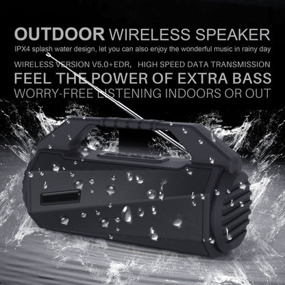 NewRixing NR-4025FM Outdoor Splash-proof Water Portable Bluetooth Speaker, Support Hands-free Call / TF Card / FM / U Disk(Grey) - Desktop Speaker by NewRixing | Online Shopping South Africa | PMC Jewellery | Buy Now Pay Later Mobicred