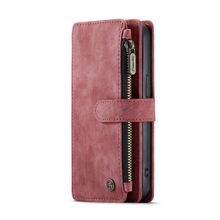 For iPhone 12 / 12 Pro CaseMe-C30 PU + TPU Multifunctional Horizontal Flip Leather Case with Holder & Card Slot & Wallet & Zipper Pocket(Red) - iPhone 12 / 12 Pro Cases by CaseMe | Online Shopping South Africa | PMC Jewellery | Buy Now Pay Later Mobicred