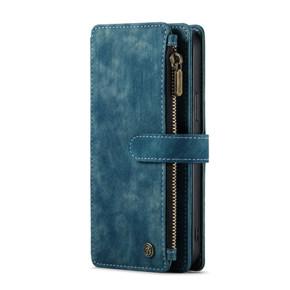 For iPhone 12 Pro Max CaseMe-C30 PU + TPU Multifunctional Horizontal Flip Leather Case with Holder & Card Slot & Wallet & Zipper Pocket(Blue) - iPhone 12 Pro Max Cases by CaseMe | Online Shopping South Africa | PMC Jewellery | Buy Now Pay Later Mobicred