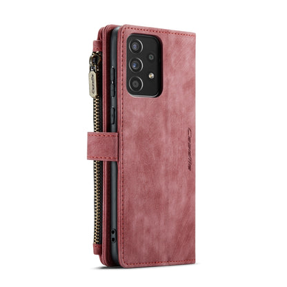 For Samsung Galaxy A52 5G / 4G CaseMe-C30 PU + TPU Multifunctional Horizontal Flip Leather Case with Holder & Card Slot & Wallet & Zipper Pocket(Red) - Galaxy Phone Cases by CaseMe | Online Shopping South Africa | PMC Jewellery | Buy Now Pay Later Mobicred