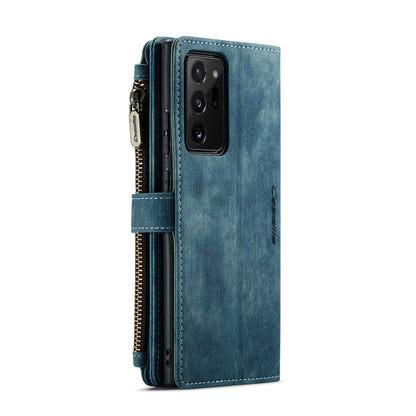 For Samsung Galaxy Note20 Ultra CaseMe-C30 PU + TPU Multifunctional Horizontal Flip Leather Case with Holder & Card Slot & Wallet & Zipper Pocket(Blue) - Galaxy Note20 Ultra Cases by CaseMe | Online Shopping South Africa | PMC Jewellery | Buy Now Pay Later Mobicred