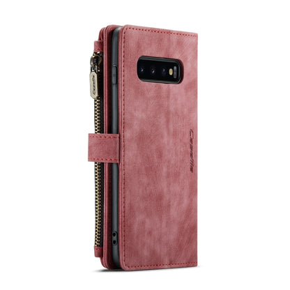 For Samsung Galaxy S10 CaseMe-C30 PU + TPU Multifunctional Horizontal Flip Leather Case with Holder & Card Slot & Wallet & Zipper Pocket(Red) - Galaxy Phone Cases by CaseMe | Online Shopping South Africa | PMC Jewellery | Buy Now Pay Later Mobicred