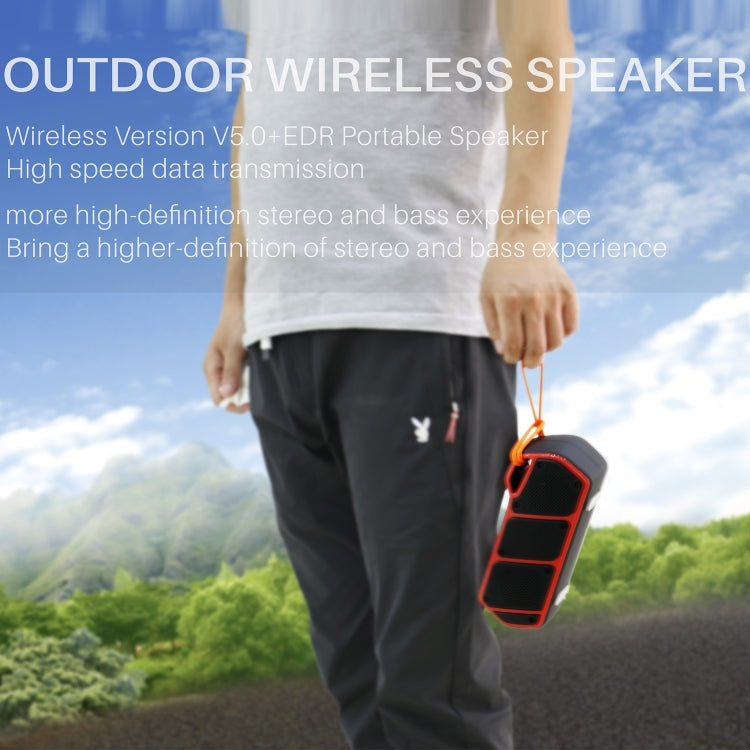 NewRixing NR-5011 Outdoor Portable Bluetooth Speakerr, Support Hands-free Call / TF Card / FM / U Disk(Green) - free shipping - PMC Jewellery - Order now!