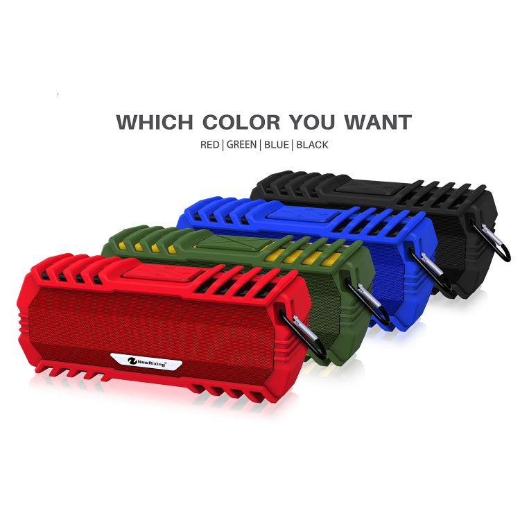 NewRixing NR-5015 Outdoor Portable Bluetooth Speakerr with Hook, Support Hands-free Call / TF Card / FM / U Disk(Blue) - free shipping - PMC Jewellery - Order now!