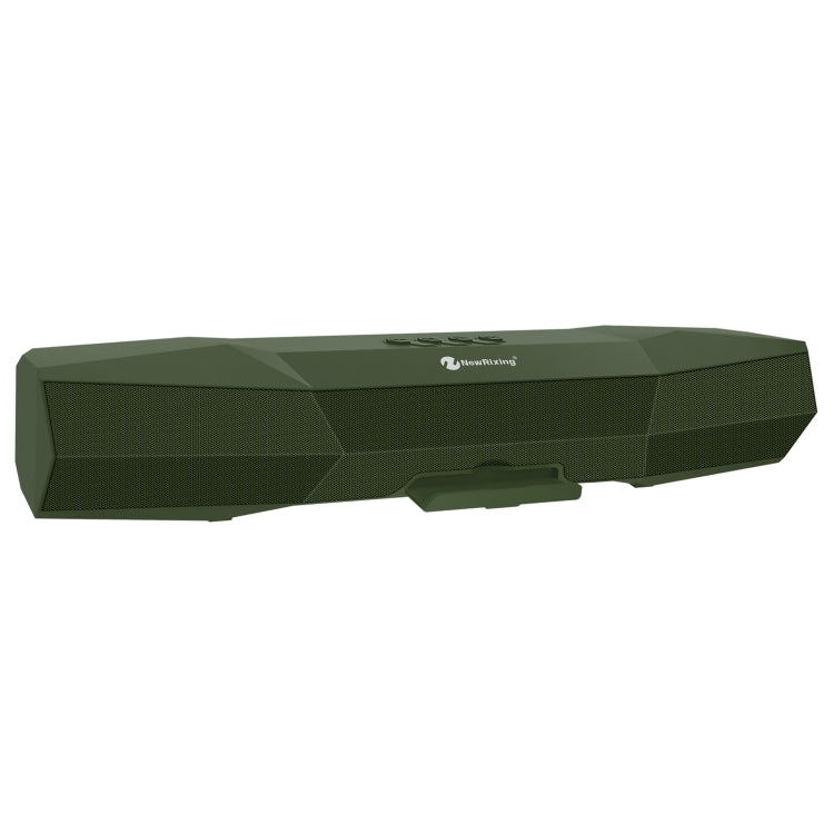 NewRixing NR-7011 Outdoor Portable Bluetooth Speaker with Phone Holder, Support Hands-free Call / TF Card / FM / U Disk(Green) - Desktop Speaker by NewRixing | Online Shopping South Africa | PMC Jewellery | Buy Now Pay Later Mobicred