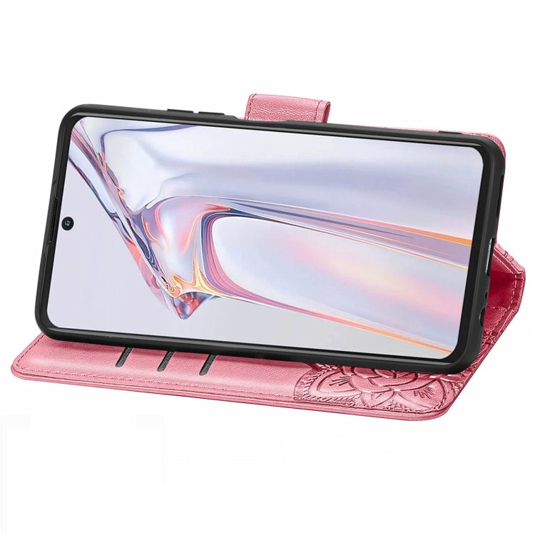 For Blackview A100 Butterfly Love Flower Embossed Horizontal Flip Leather Case with Holder & Card Slots & Wallet & Lanyard(Pink) - More Brand by PMC Jewellery | Online Shopping South Africa | PMC Jewellery | Buy Now Pay Later Mobicred