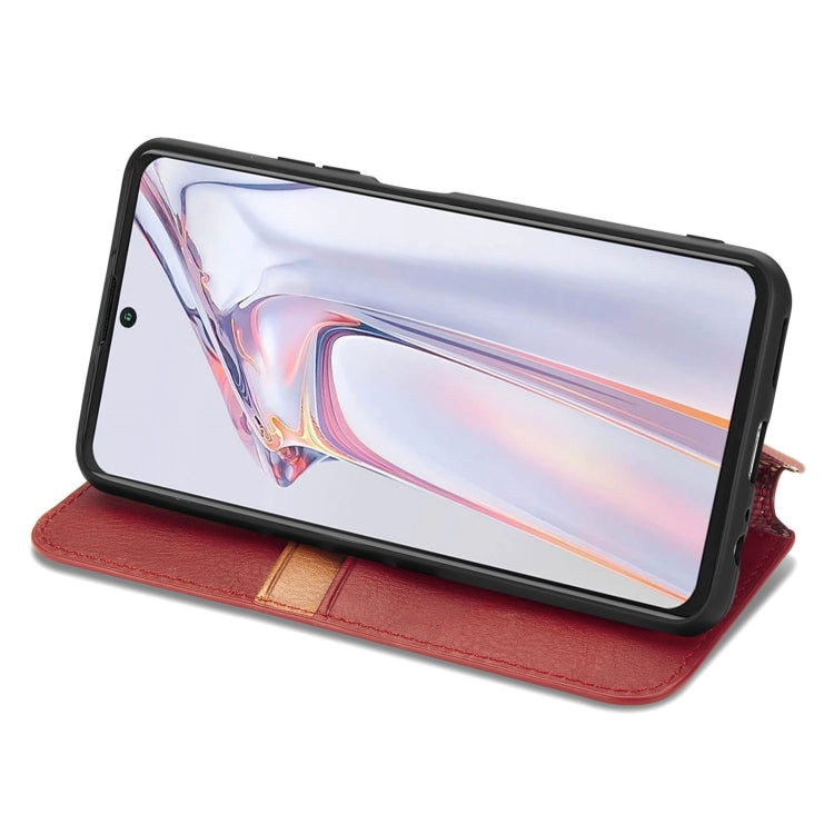 For Blackview A100 Cubic Grid Pressed Horizontal Flip Magnetic PU Leather Case with Holder & Card Slots & Wallet(Red) - More Brand by PMC TechLife | Online Shopping South Africa | PMC TechLife