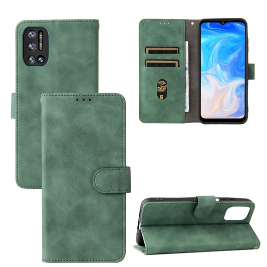 For Doogee N40 Pro Solid Color Skin Feel Magnetic Buckle Horizontal Flip PU Leather Case with Holder & Card Slots & Wallet(Green) - More Brand by PMC Jewellery | Online Shopping South Africa | PMC Jewellery | Buy Now Pay Later Mobicred