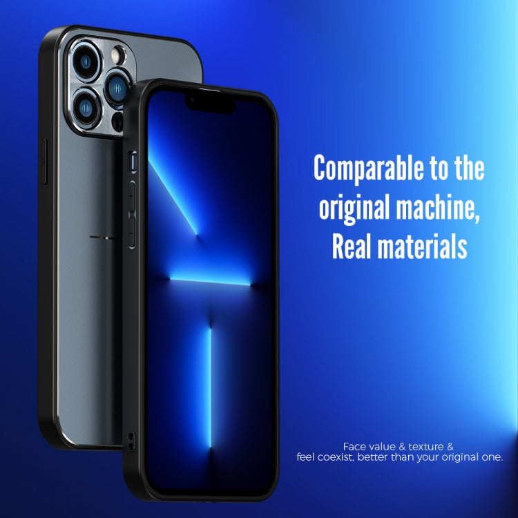 For iPhone 13 Pro Max R-JUST RJ-52 3-Line Style Metal TPU Shockproof Protective Case (Silver) - iPhone 13 Pro Max Cases by R-JUST | Online Shopping South Africa | PMC TechLife | Buy Now Pay Later Mobicred