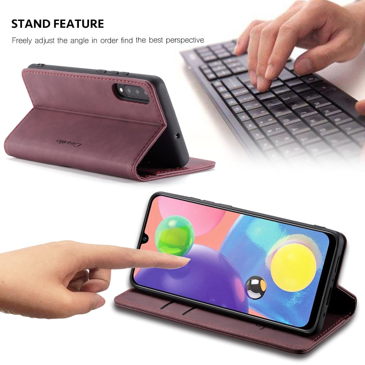 For Galaxy A70s CaseMe-013 Multifunctional Horizontal Flip Leather Case with Card Slot & Holder & Wallet(Wine Red) - Galaxy Phone Cases by CaseMe | Online Shopping South Africa | PMC Jewellery | Buy Now Pay Later Mobicred