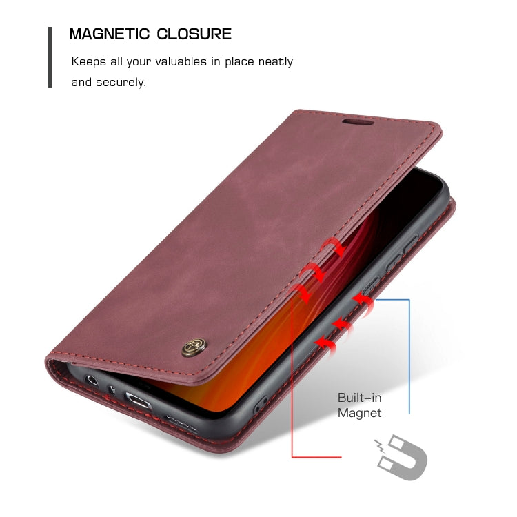 For Xiaomi Redmi Note 8 CaseMe-013 Multifunctional Horizontal Flip Leather Case with Card Slot & Holder & Wallet(Wine Red) - Xiaomi Cases by CaseMe | Online Shopping South Africa | PMC Jewellery | Buy Now Pay Later Mobicred